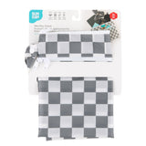Bumkins Wet/Dry Clutch: Charcoal Check is shown folded in its packaging.