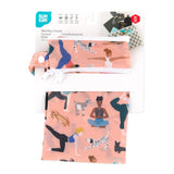 Bumkins Wet/Dry Clutch: Yoga Pals is shown folded in its packaging.