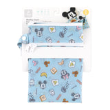 Bumkins Wet/Dry Clutch: Mickey + Minnie Sunny Side Up is shown folded in its packaging.