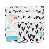 Bumkins Clear Travel Bag 3-Pack: Hearts is shown with its packaging tag.