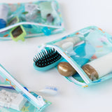 The Bumkins Wet Bag + Clear Travel Bag 3 Pack Set: Ocean Life keeps toiletries organized for easy travel.