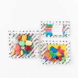 Bumkins Wet Bag + Clear Travel Bag 3 Pack Set: Disney Mickey & Friends Varsity, shown on a white background.