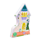 Charming 20-piece puzzle by Floss and Rock in a castle-shaped box with vibrant fairy tale princess, dragon, and nature illustrations.