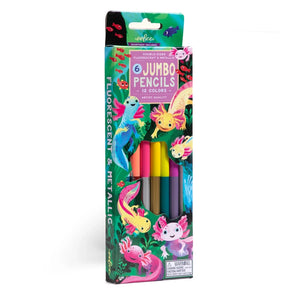 6 Jumbo Double-Sided Colored Pencils, Axolotl
