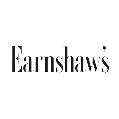 Text logo reading Earnshaws in an elegant serif font on a dotted background.