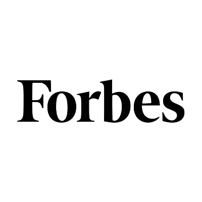 The image shows the Forbes logo in black text on a white background.