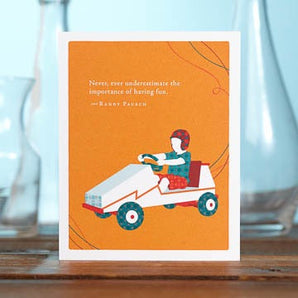 Birthday Card, Orange Car