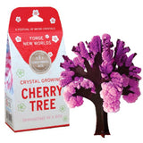 Crystal Growing Cherry Tree by Copernicus Toys: Grow dazzling pink and purple micro-crystals next to the packaging.