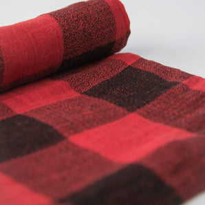 Cotton Swaddle, Red Plaid