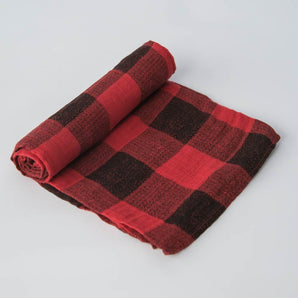 Cotton Swaddle, Red Plaid