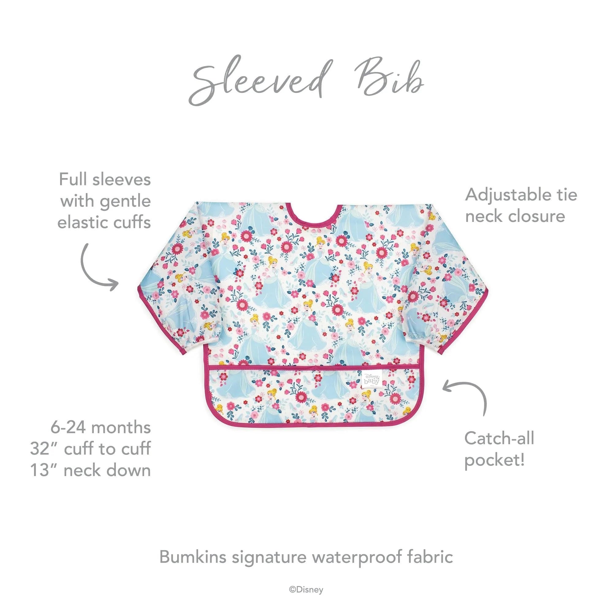 Sleeved Bib: Cinderella - Bumkins