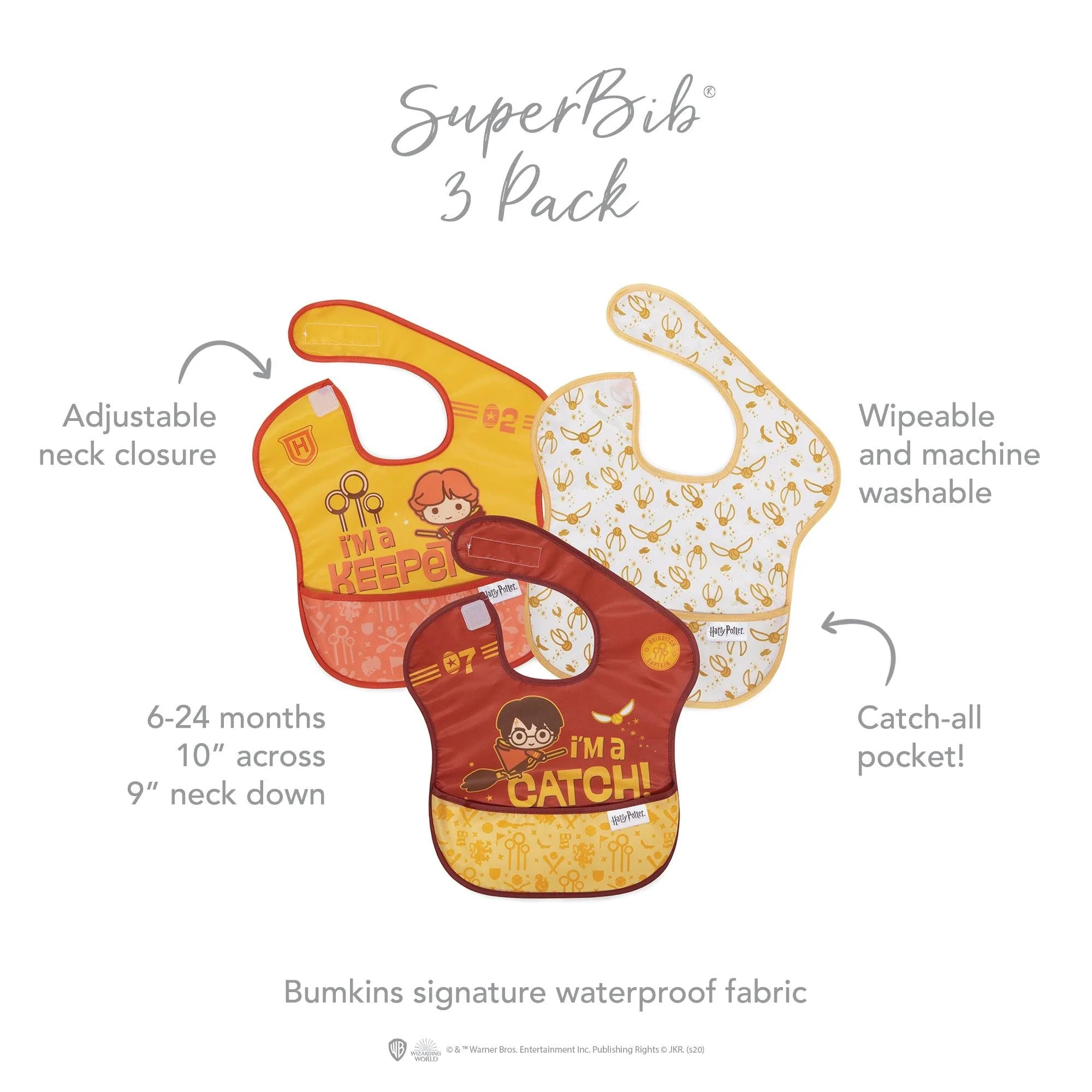 SuperBib® 3 Pack: Quidditch™ - Bumkins