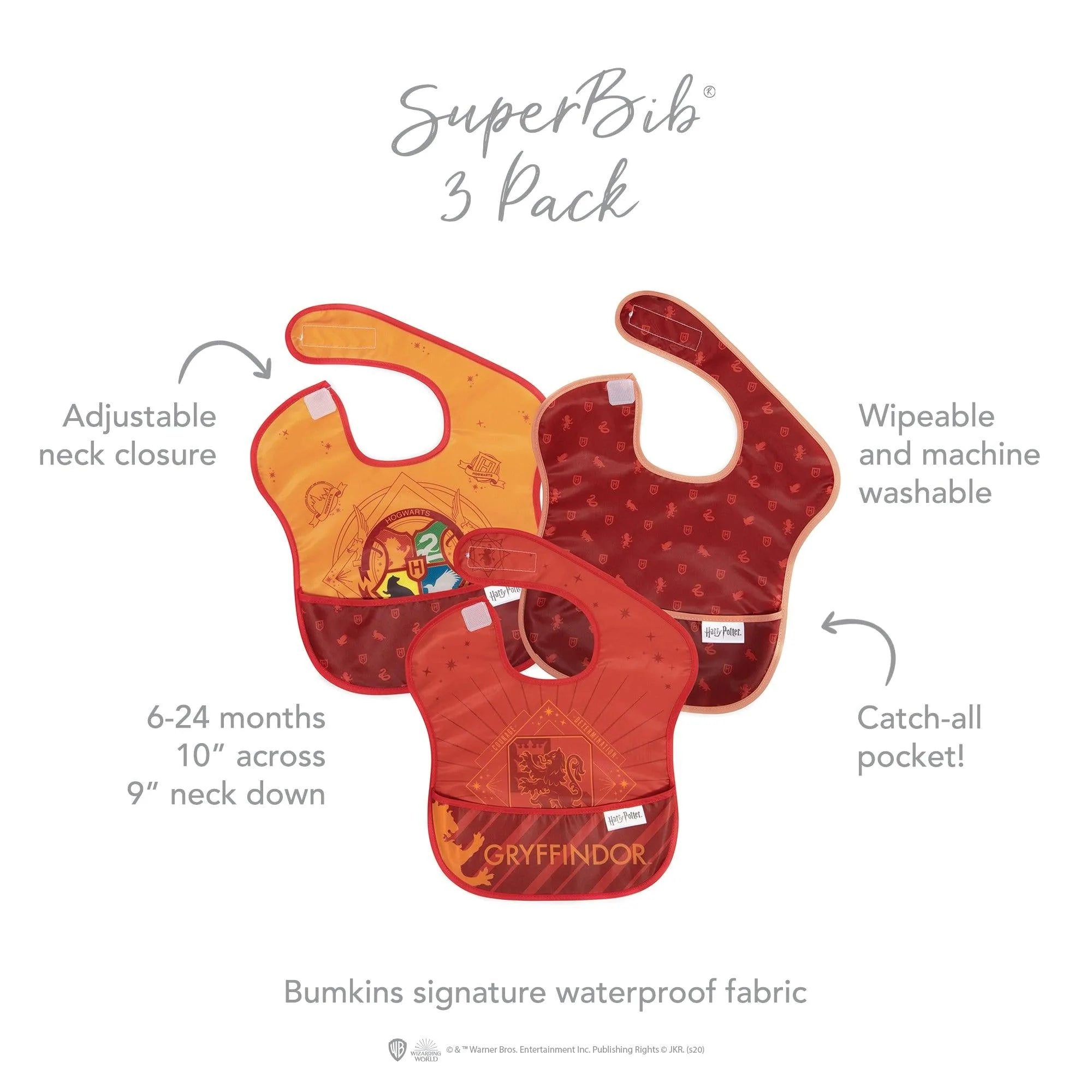 SuperBib® 3 Pack: Gryffindor™ - Bumkins