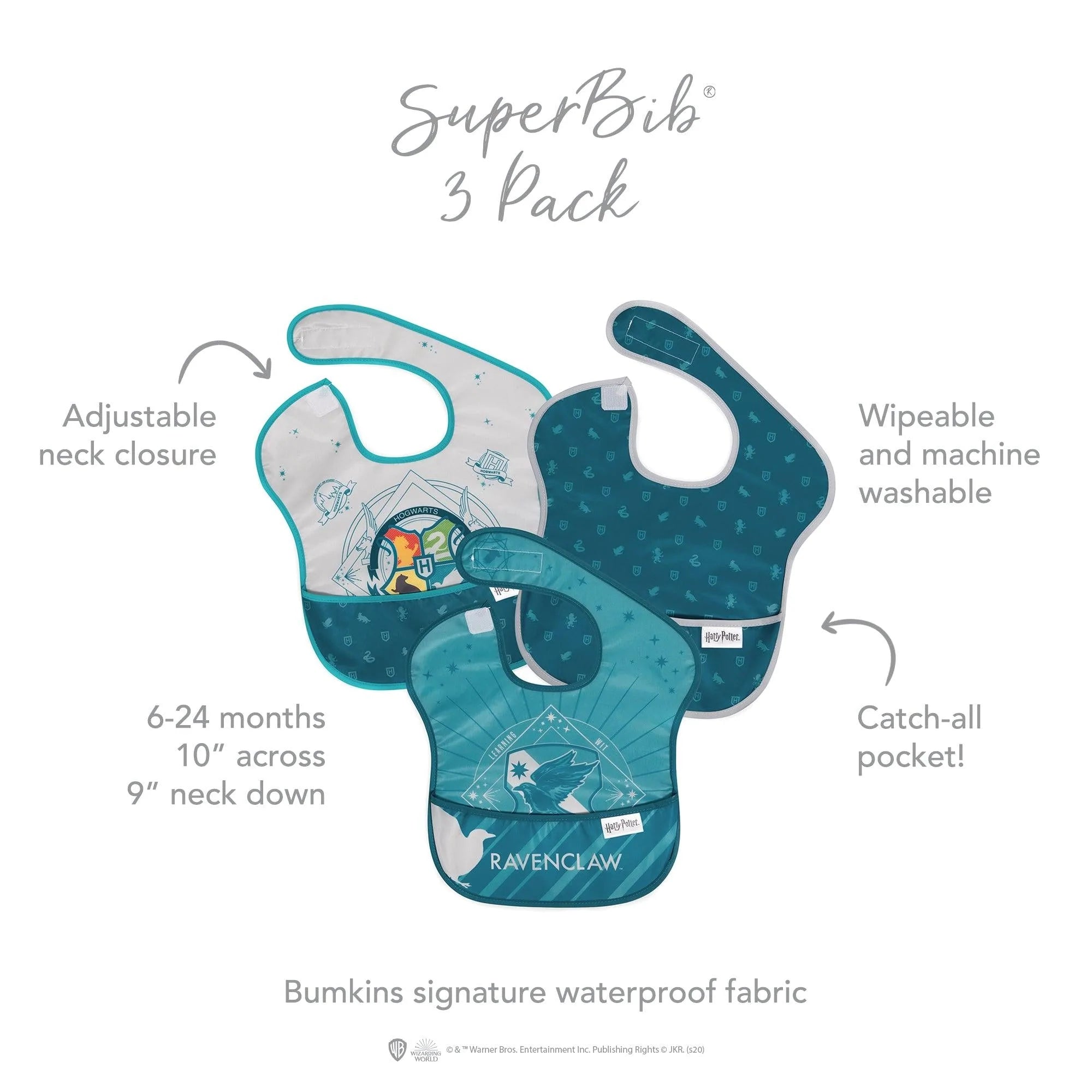 SuperBib® 3 Pack: Ravenclaw™ - Bumkins