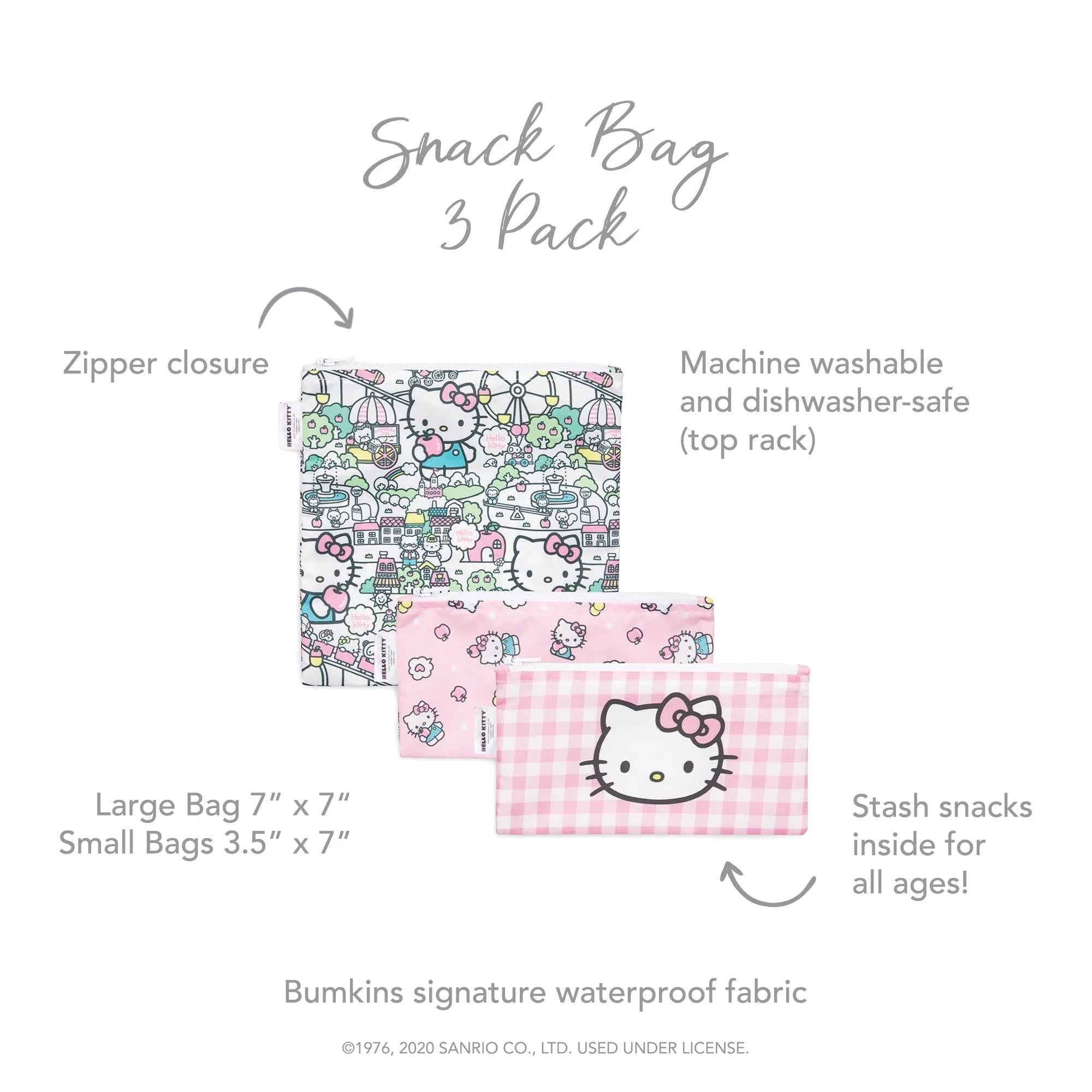 Reusable Snack Bag, 3-Pack: Hello Kitty® - Bumkins