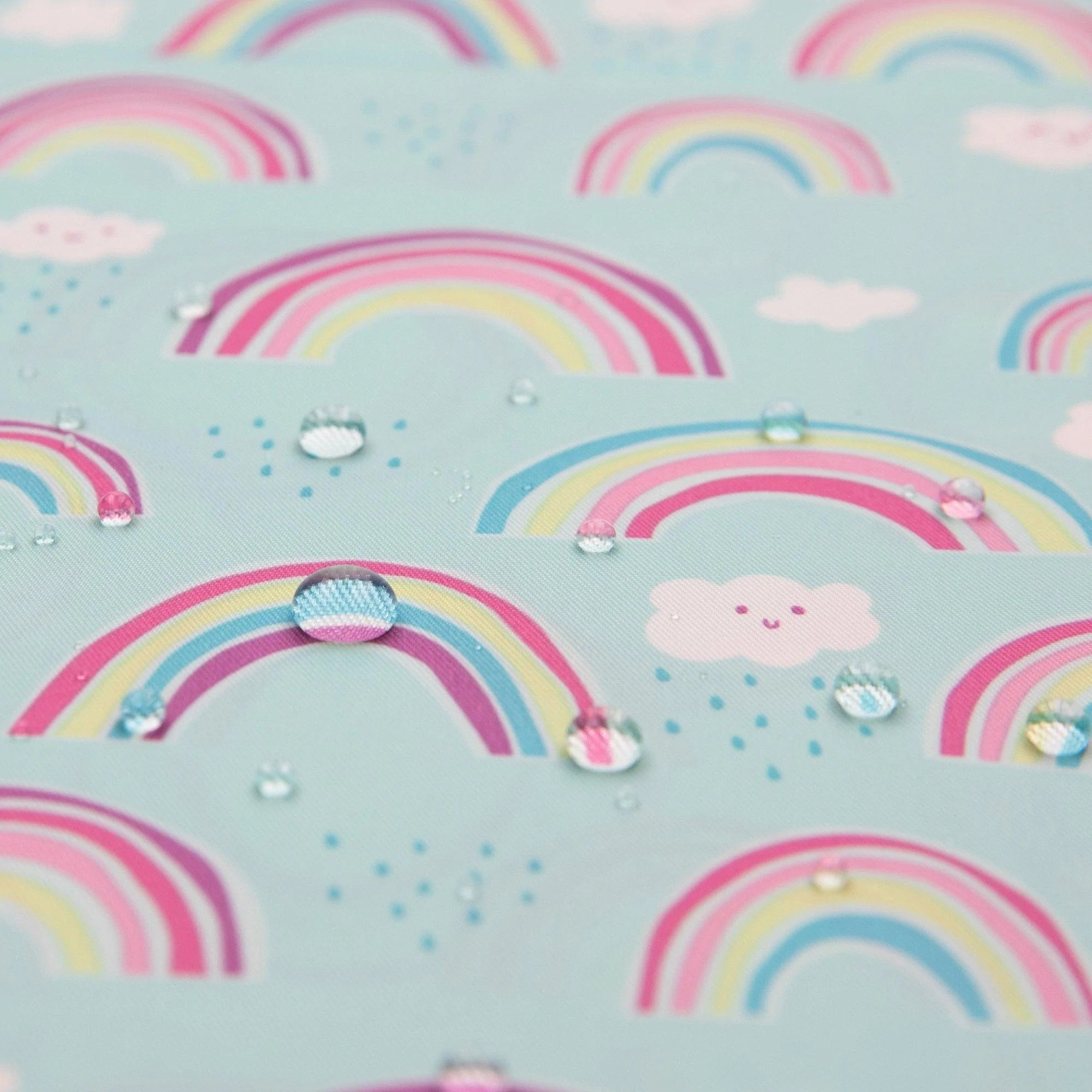 Long-Sleeved Art Smock: Rainbows - Bumkins