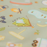 Close-up of water droplets on Bumkins Wet Bag: Camp Gear.