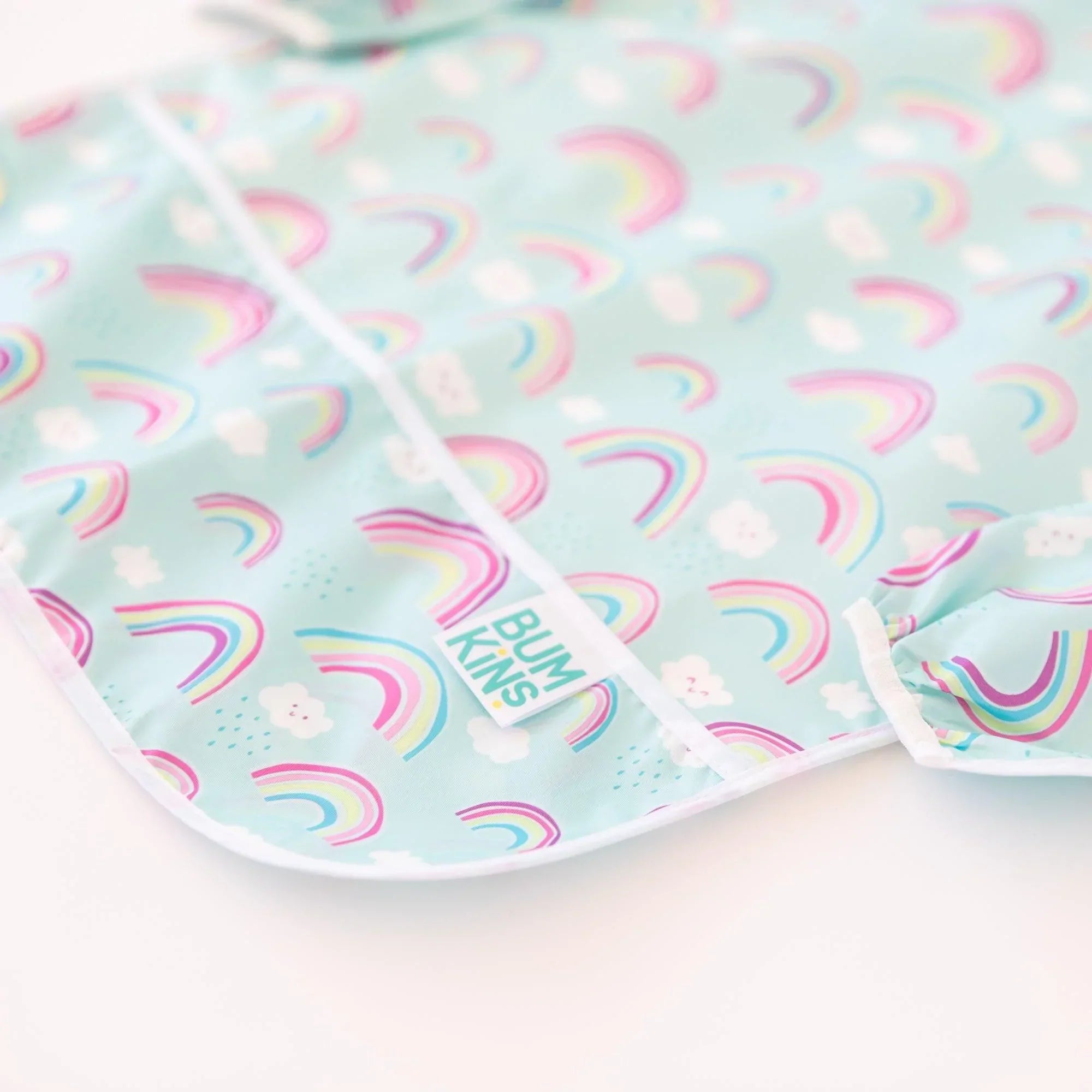 Long-Sleeved Art Smock: Rainbows - Bumkins