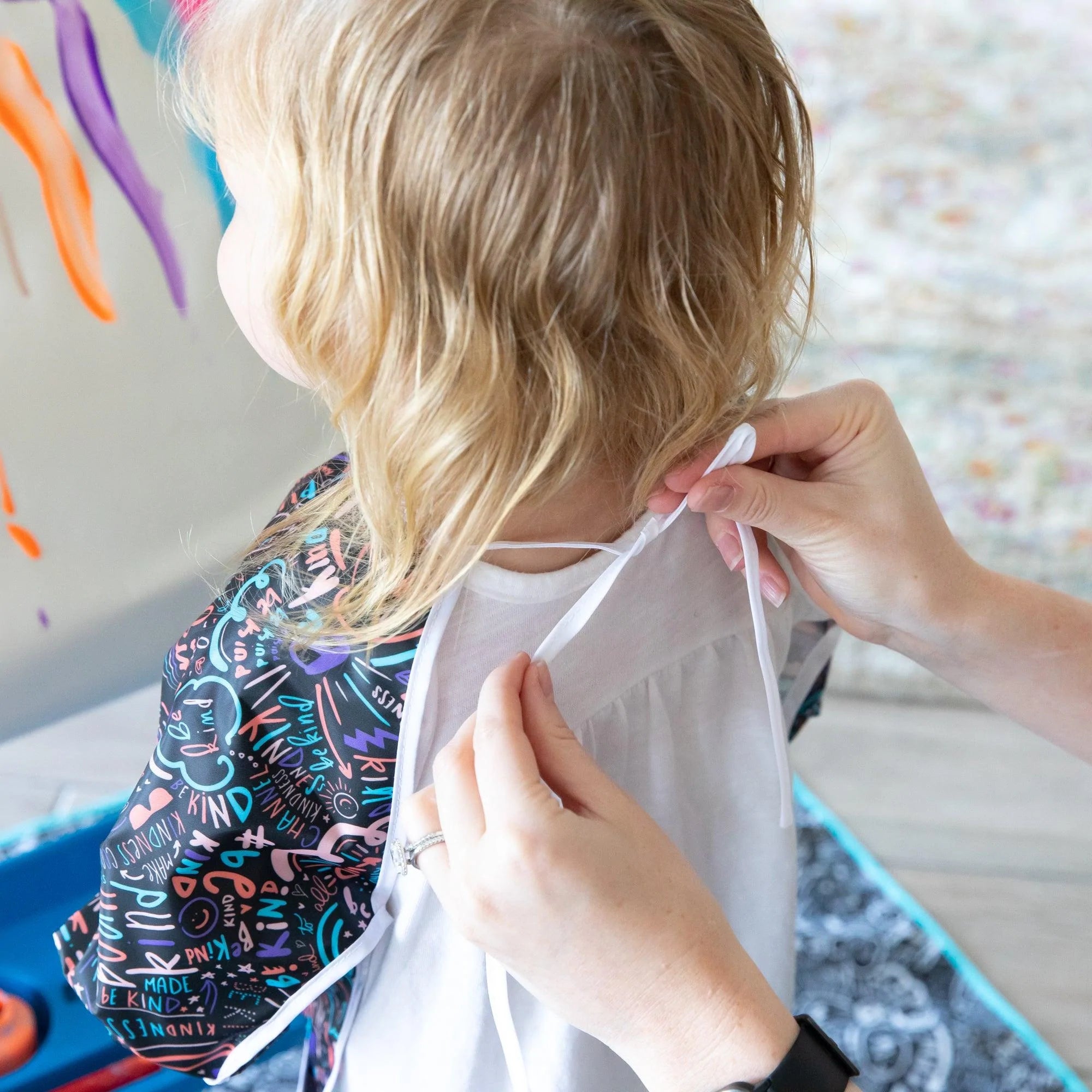Long-Sleeved Art Smock: Channel Kindness - Bumkins
