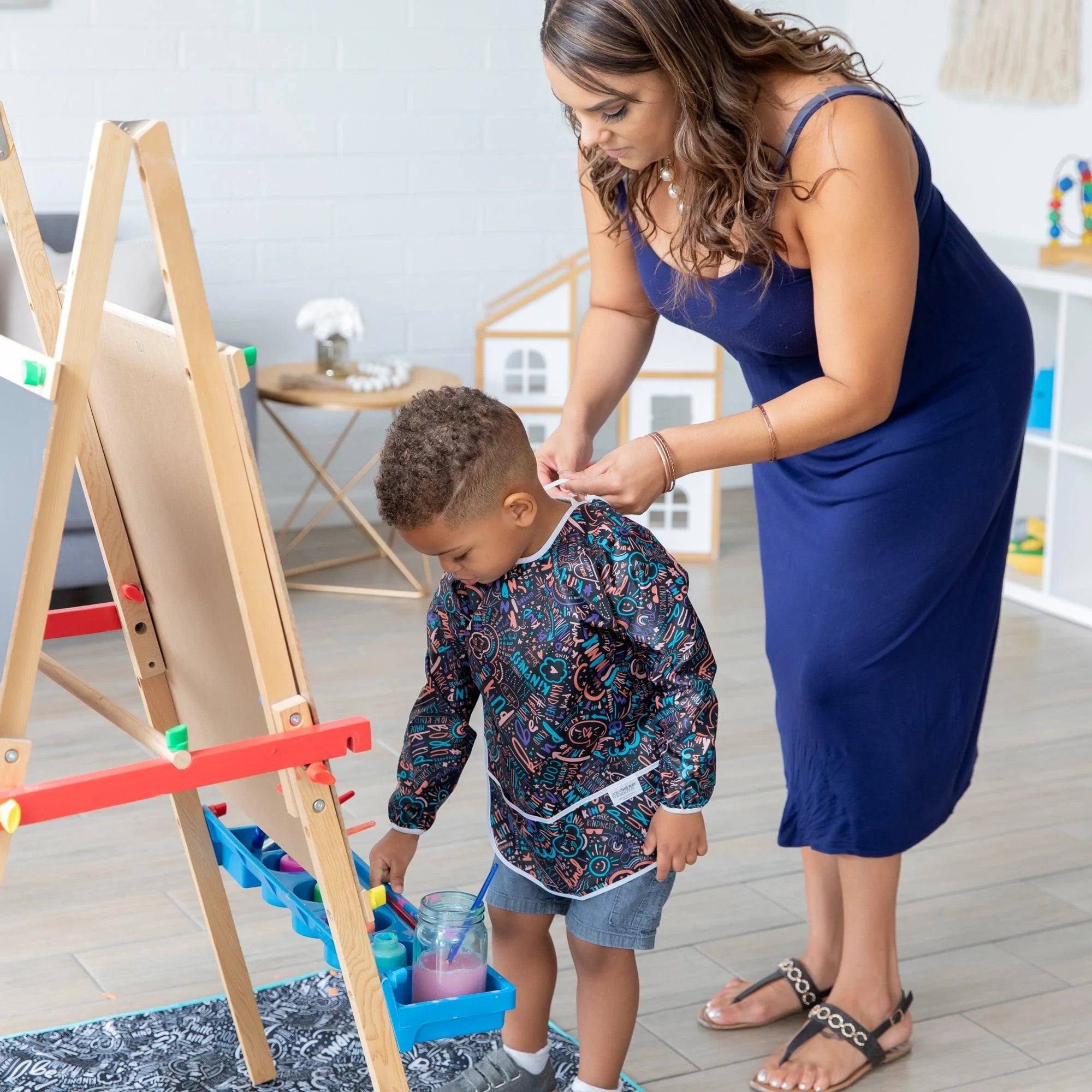 Long-Sleeved Art Smock: Channel Kindness - Bumkins