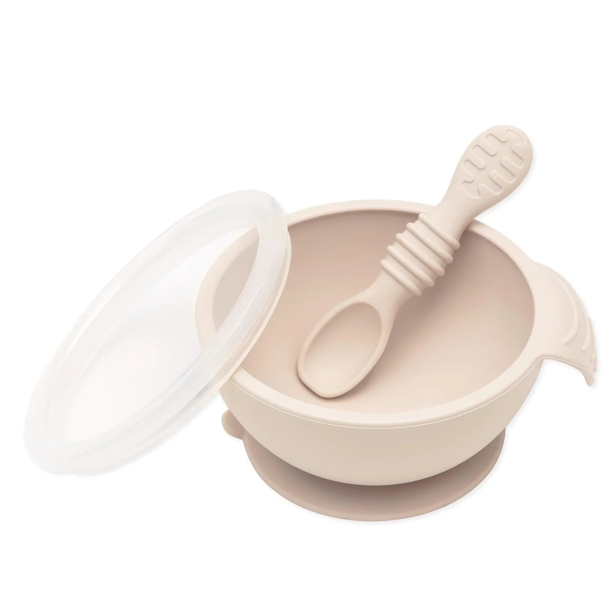 BPA-Free Silicone Baby Feeding Set with Bowl, Spoon & Lid