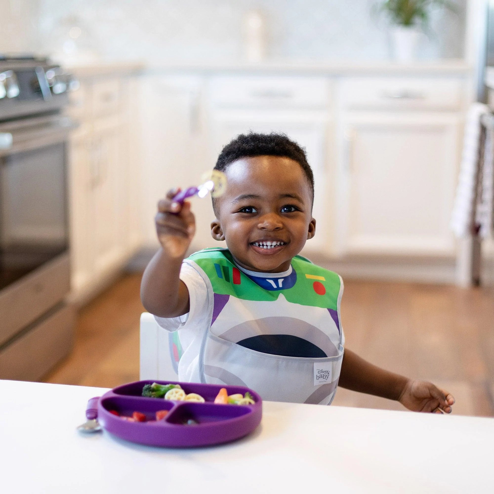 Silicone Grip Dish: Purple - Bumkins