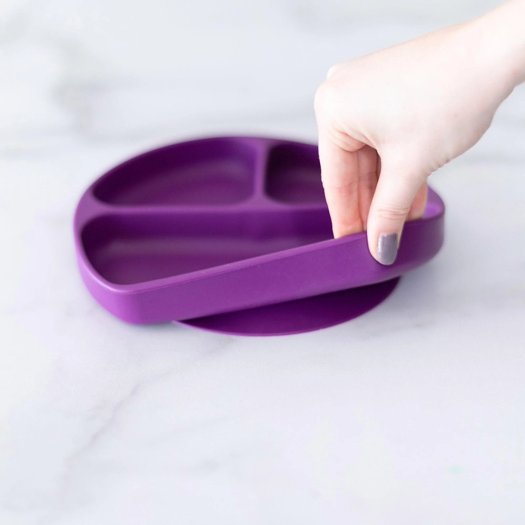 Silicone Grip Dish: Purple - Bumkins