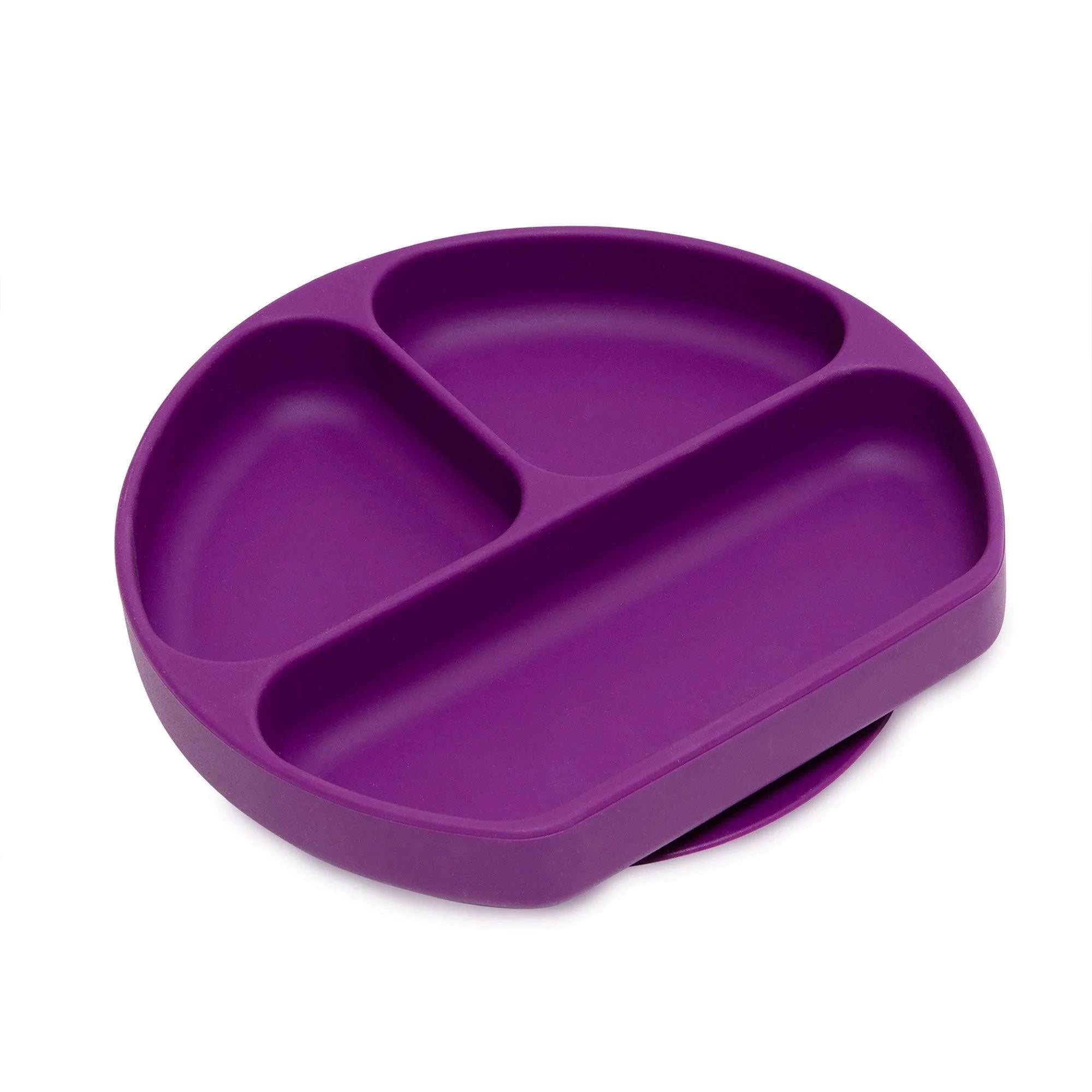 Silicone Grip Dish: Purple - Bumkins
