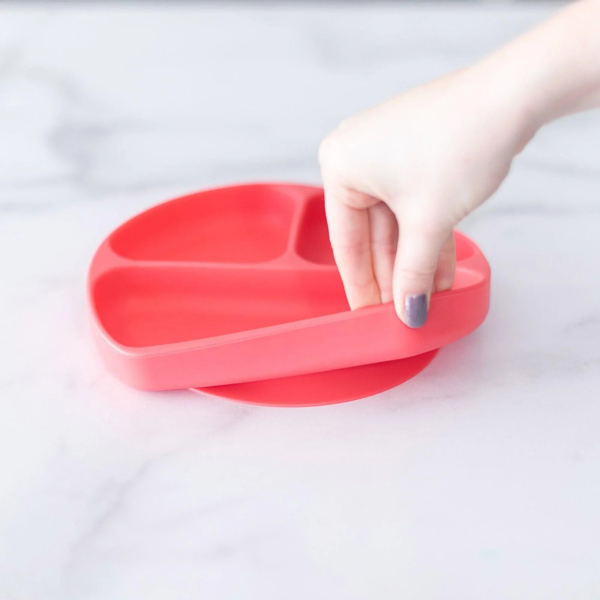 Silicone Grip Dish: Red - Bumkins