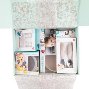 Bumkins Ultimate Gift Bundle, Desert Boho is shown packaged in a gift box.