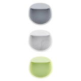 Bumkins Silicone Little Dipper Round 3-Pack: Taffy features cups in gray, marble, and light green made from food-grade silicone.