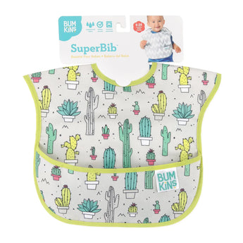 Bumkins SuperBib®: Cacti is shown on a white packaging header.
