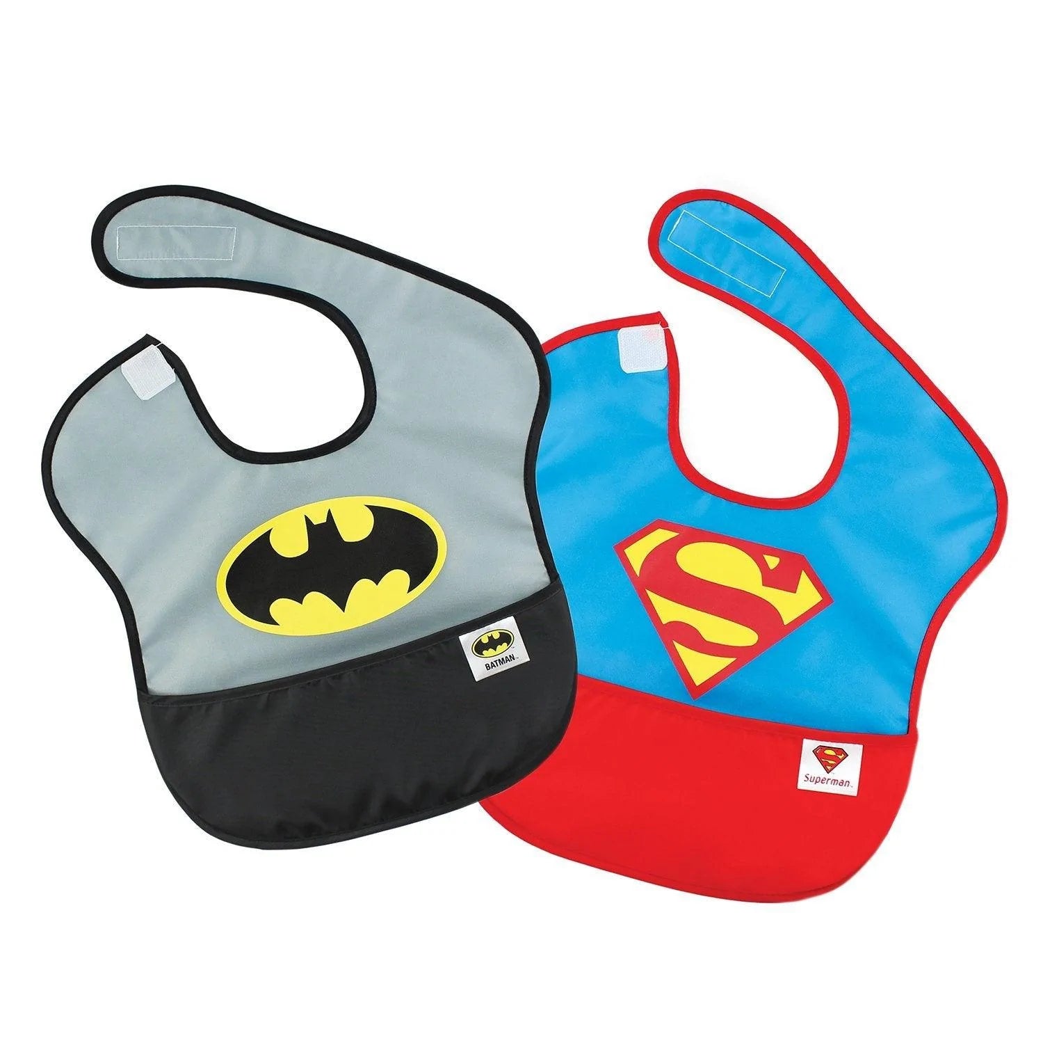 SuperBib® 2 Pack: Batman & Superman - Bumkins