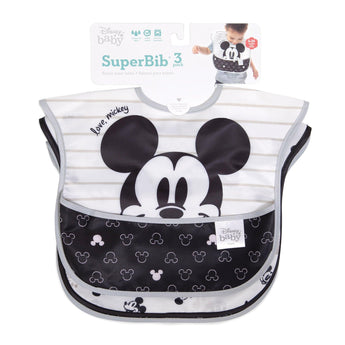 Bumkins SuperBib® 3 Pack: Love, Mickey is shown on a white packaging header.