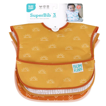 Bumkins SuperBib® 3 Pack: Desert Boho is shown on a white packaging header.