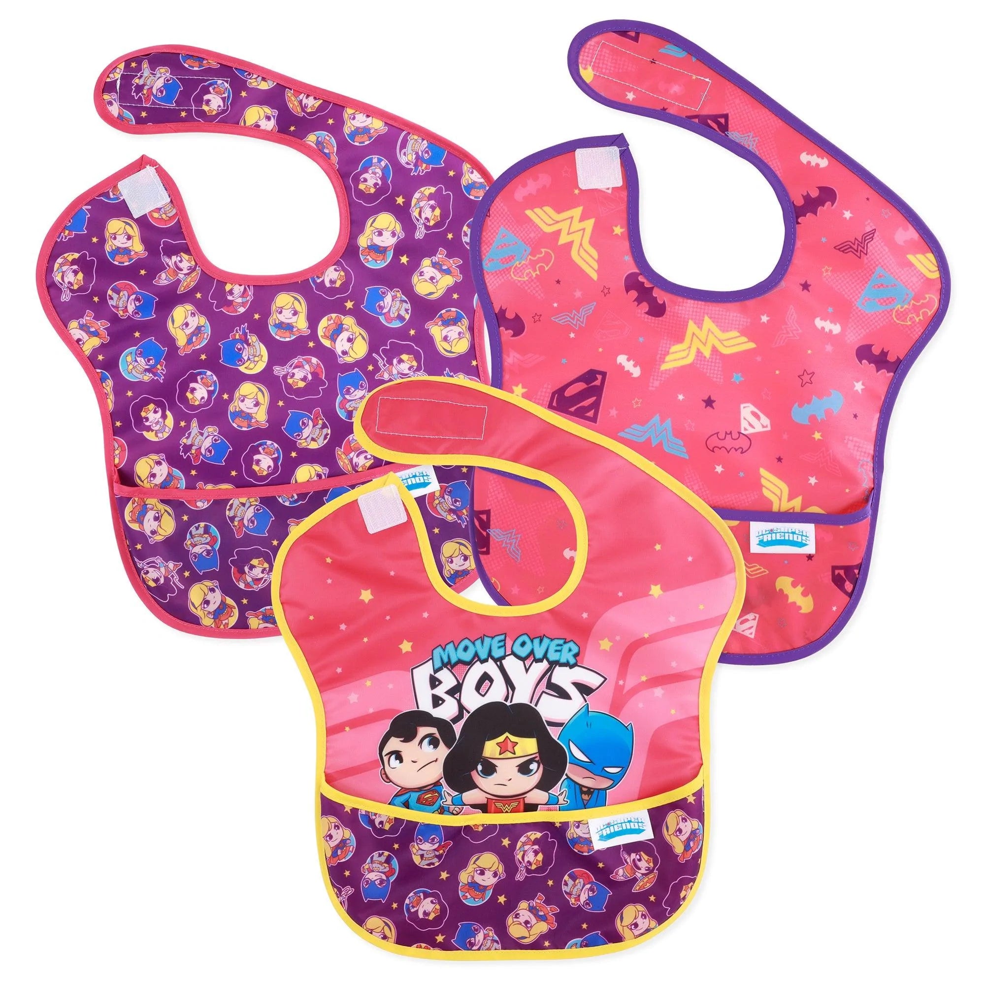 SuperBib® 3 Pack: Super Friends Move Over - Bumkins