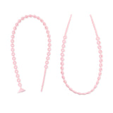 Bumkins Silicone Accessory Tether 2-Pack: Pink includes 2 food-safe silicone tethers with circular links; one has a suction cup on the end.
