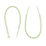 Bumkins Silicone Accessory Tether 2-Pack: Sage includes 2 food-safe silicone tethers with circular links; one has a suction cup on the end.