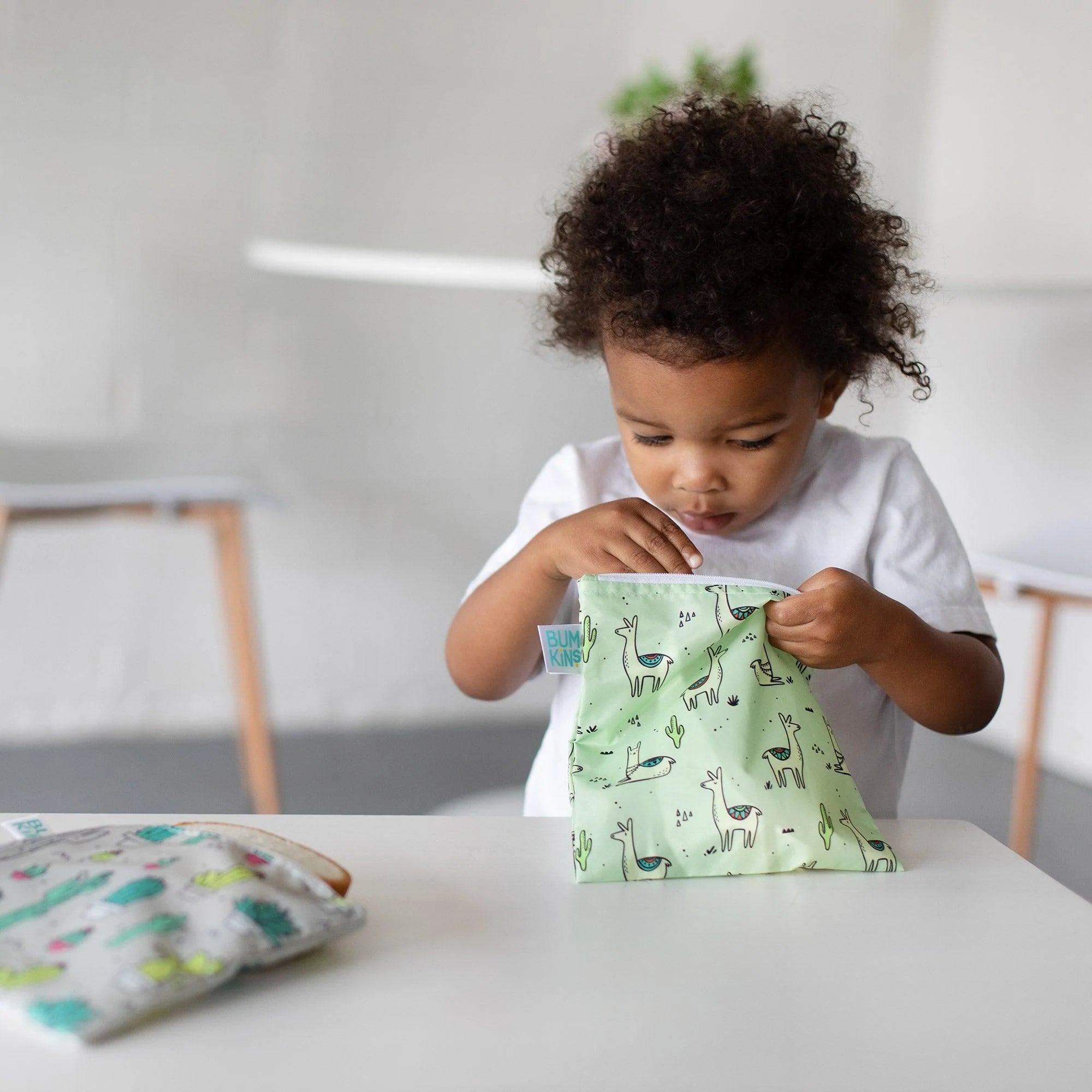 Reusable Snack Bag, Large 2-Pack: Cacti & Llama - Bumkins