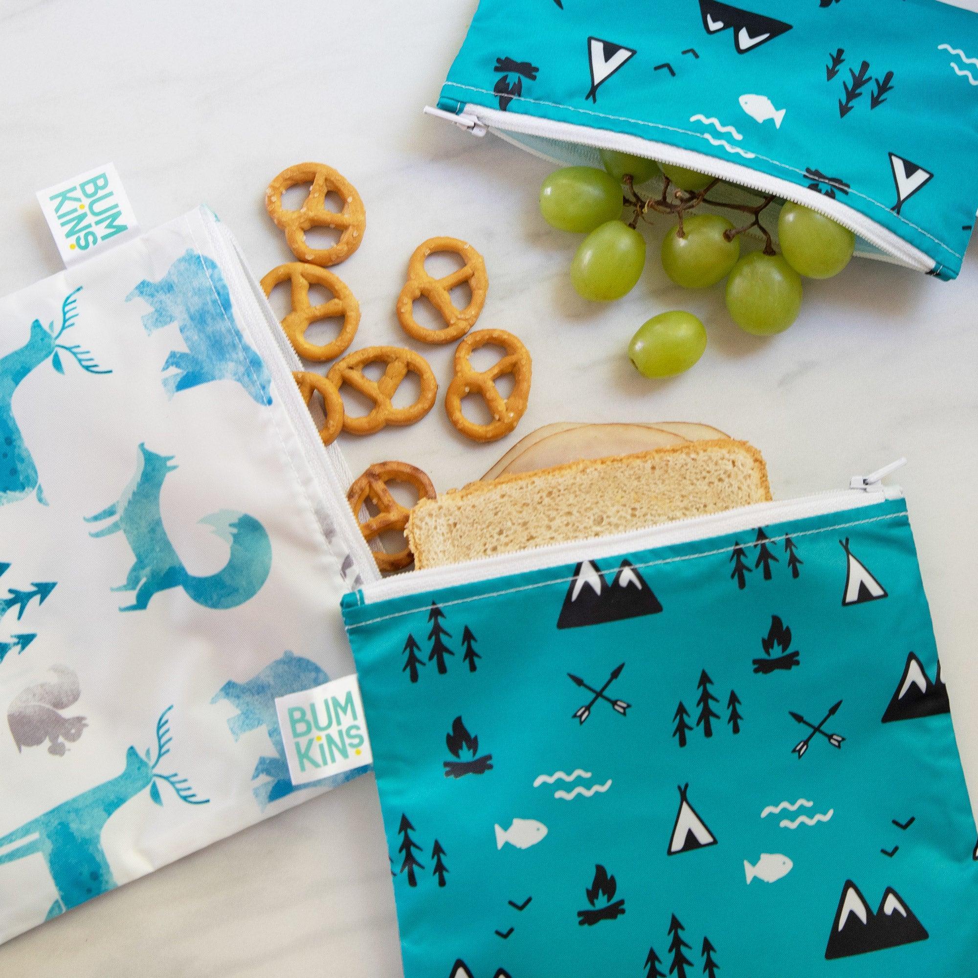 Reusable Snack Bag, Small 2-Pack: Outdoors & Wildlife - Bumkins