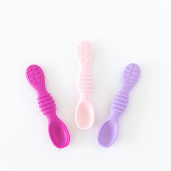 Bumkins Silicone Dipping Spoons 3 Pack: Lollipop are displayed on a white background.