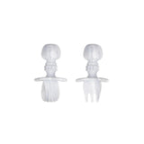 Bumkins Silicone Chewtensils®: Marble includes two white & gray marble utensils with rounded handles made from 100% food-safe silicone.