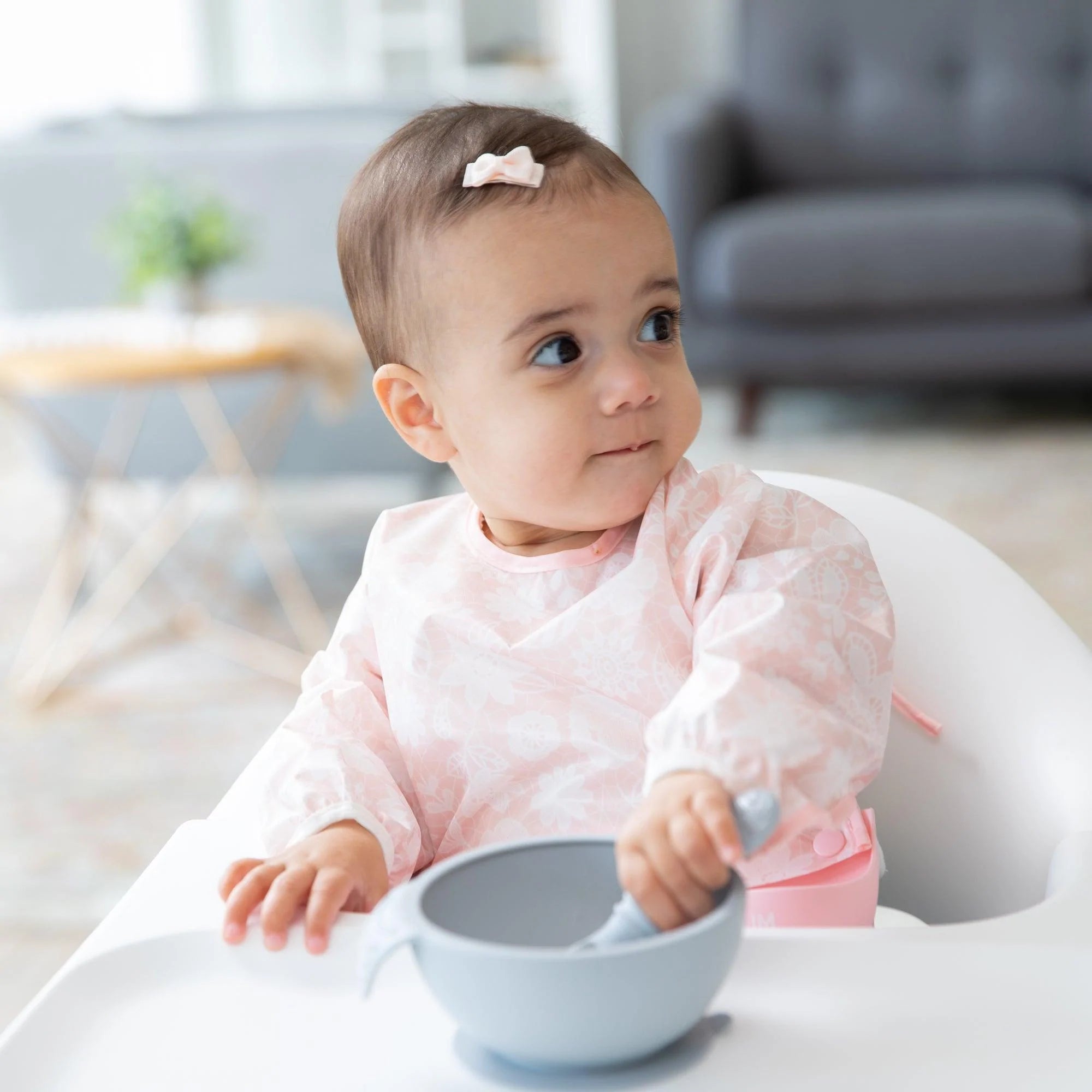 Swap Pocket Bib: Floral & Lace - Bumkins