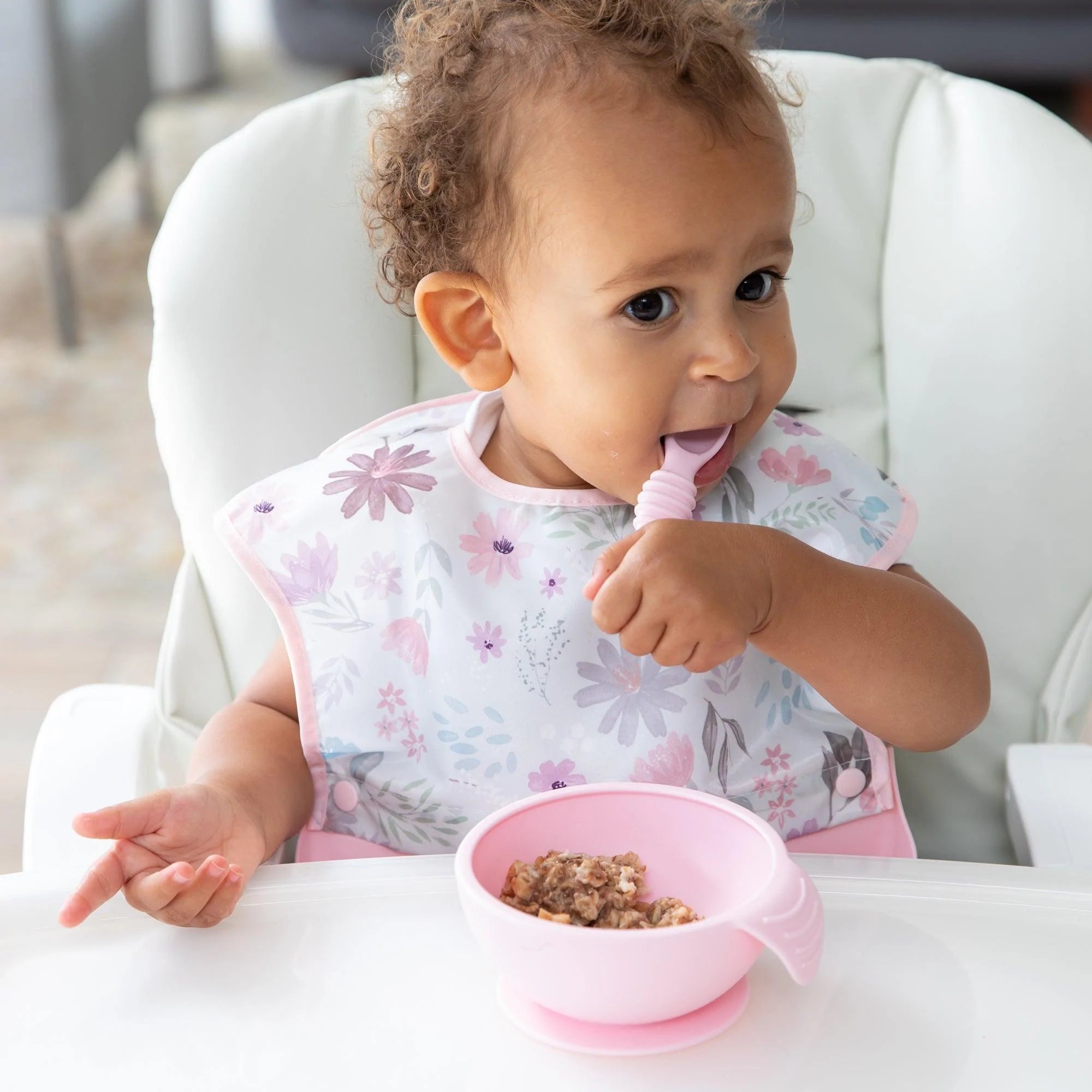 Swap Pocket Bib: Floral & Lace - Bumkins