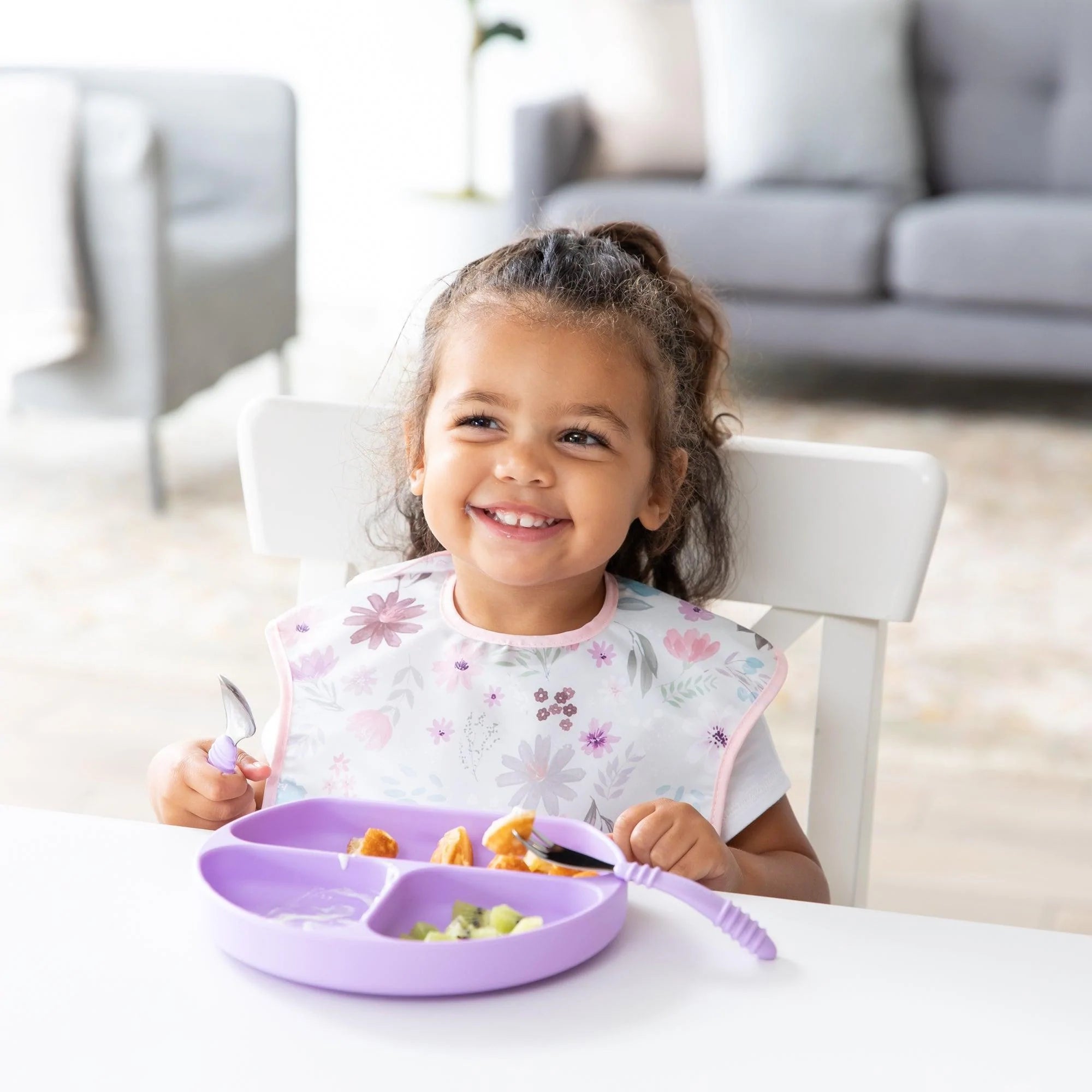 Swap Pocket Bib: Floral & Lace - Bumkins