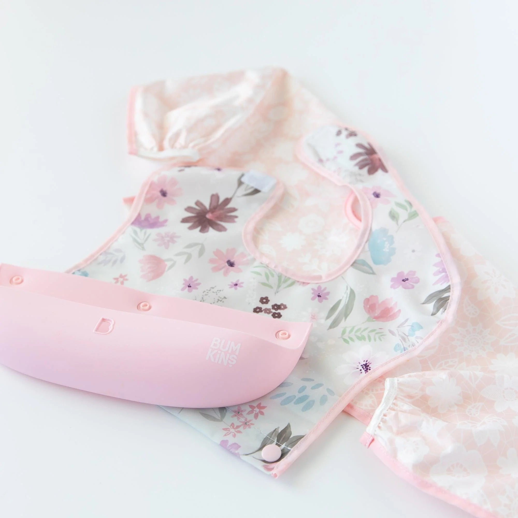 Swap Pocket Bib: Floral & Lace - Bumkins