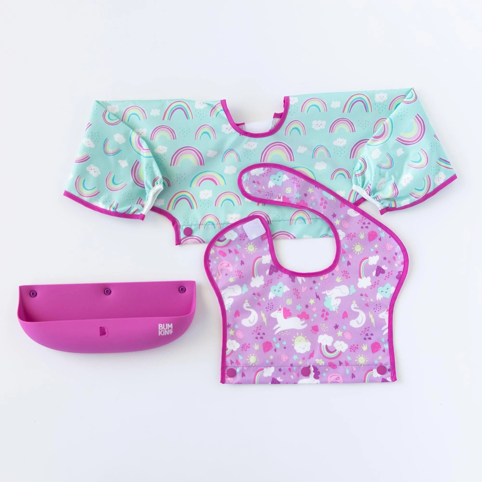 Swap Pocket Bib: Unicorns & Rainbows - Bumkins