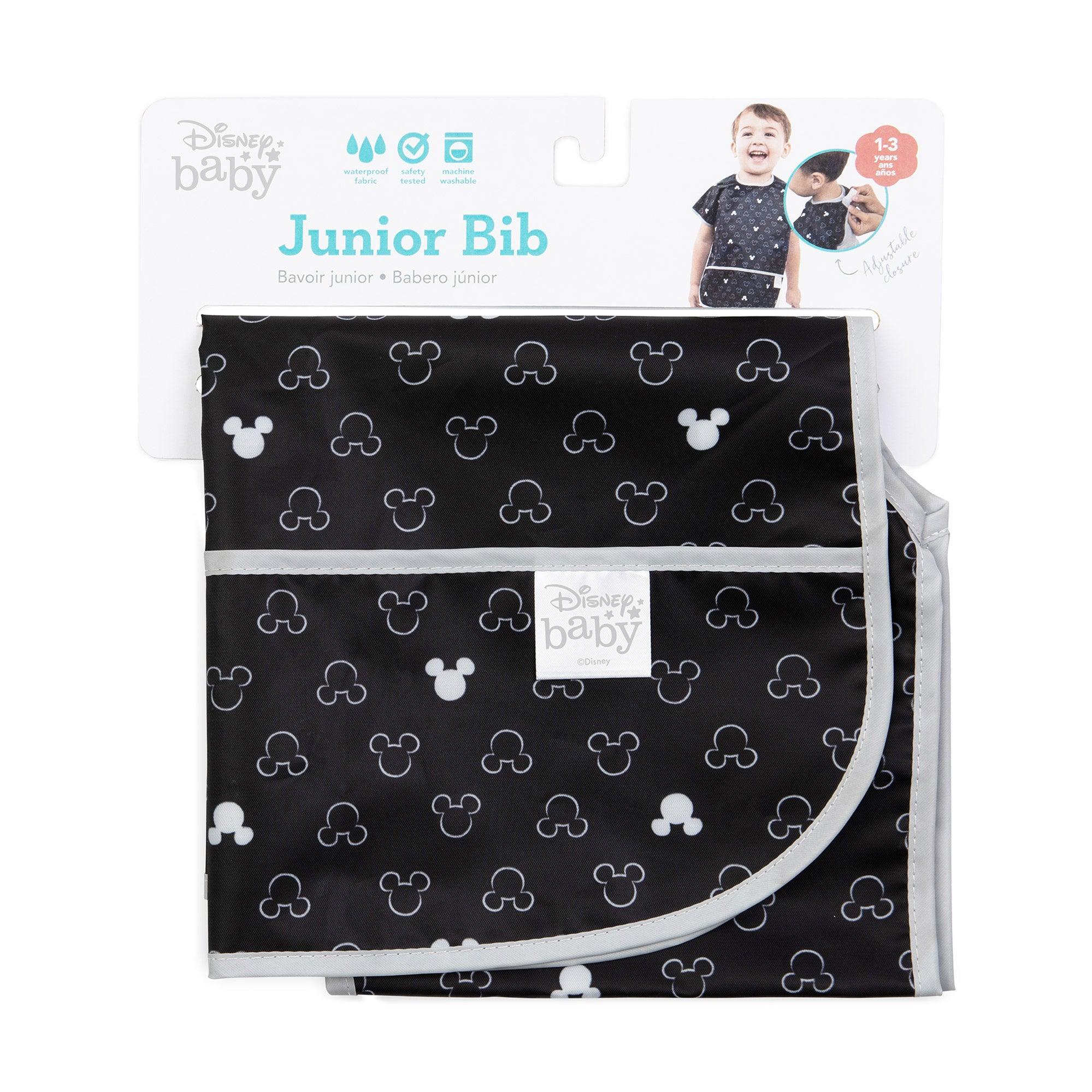 Junior Bib: Mickey Mouse Icon Black + White - Bumkins
