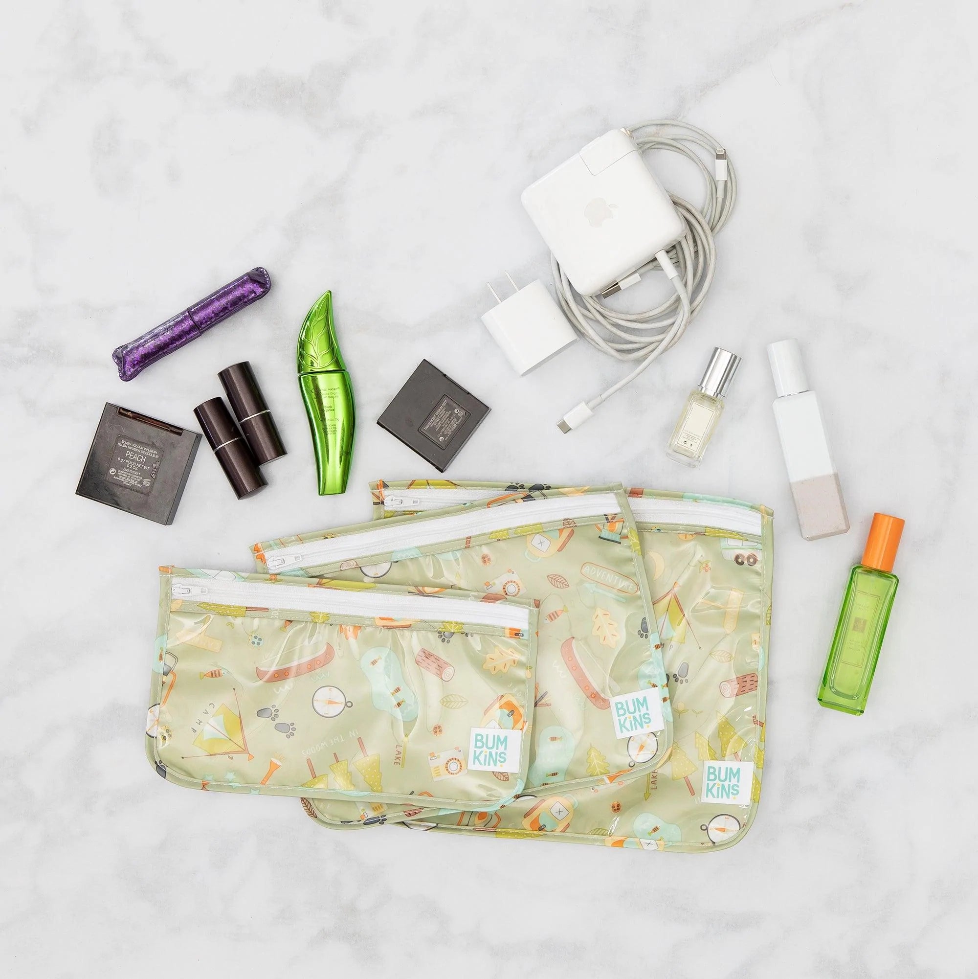 Clear Travel Bag 3-Pack: Camp Gear - Bumkins