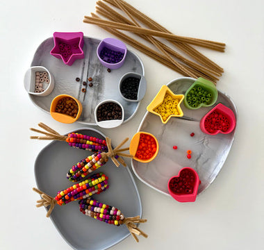 Three Cozy Fall Crafts: Beaded Corn, Stained Glass Leaves & Paper Pumpkins